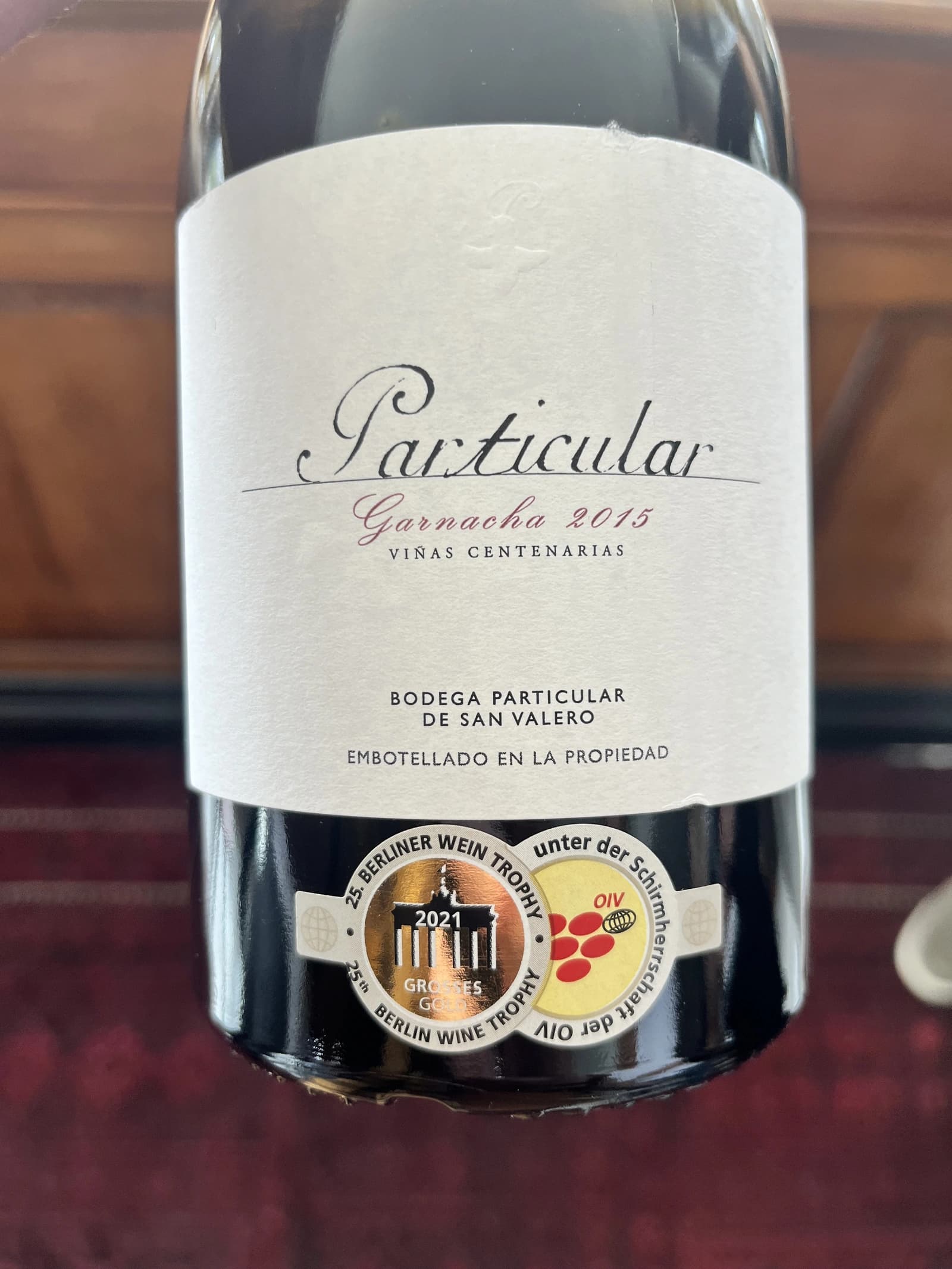 Bodega Particular Garnacha Viñas Centenarias 2015